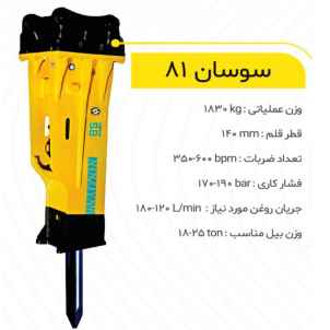 چکش هیدرولیکی سوسان  کد 81